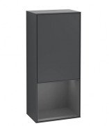 Шкафчик для ванной Villeroy & Boch Finion 41,8х93,6х27 см петли слева с подсветкой МДФ темно-синий матовый лак/антрацит матовый лак F540GKHG