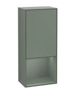 Шкафчик для ванной Villeroy & Boch Finion 41,8х93,6х27 см петли слева с подсветкой МДФ оливковый матовый лак F540GMGM