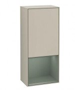 Шафка для ванної Villeroy & Boch Finion 41,8х93,6х27 см петлі зліва з підсвічуванням МДФ пісок матовий лак/оливковий матовий лак F540GMHH