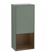 Шкафчик для ванной Villeroy & Boch Finion 41,8х93,6х27 см петли слева с подсветкой МДФ оливковый матовый лак/шпон грецкого ореха F540GNGM