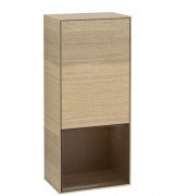 Шкафчик для ванной Villeroy & Boch Finion 41,8х93,6х27 см петли слева с подсветкой ДСП шпон дуба/шпон грецкого ореха F540GNPC