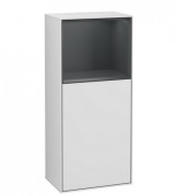 Шафка для ванної Villeroy & Boch Finion 41,8х93,6х27 см петлі зліва з підсвічуванням МДФ білий матовий лак/темно-синій матовий лак F520HGMT