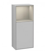 Шафка для ванної Villeroy & Boch Finion 41,8х93,6х27 см петлі зліва з підсвічуванням МДФ світло-сірий матовий лак/пісок матовий лак F520HHGJ