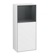 Шкафчик для ванной Villeroy & Boch Finion 41,8х93,6х27 см петли слева с подсветкой МДФ глянцевый белый лак/темно-синий матовый лак F520HGGF