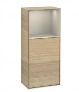Шкафчик для ванной Villeroy & Boch Finion 41,8х93,6х27 см петли слева с подсветкой ДСП шпон дуба/песок матовый лак F520HHPC