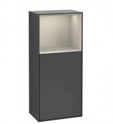 Шкафчик для ванной Villeroy & Boch Finion 41,8х93,6х27 см петли слева с подсветкой МДФ темно-синий матовый лак/песок матовый лак F520MTHG