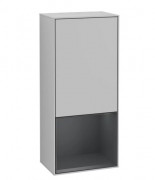 Шкафчик для ванной Villeroy & Boch Finion 41,8х93,6х27 см петли слева с подсветкой МДФ светло-серый матовый лак/темно-синий матовый лак F540HGGJ