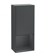 Шкафчик для ванной Villeroy & Boch Finion 41,8х93,6х27 см петли слева с подсветкой МДФ темно-синий матовый лак F540HGHG