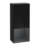 Шкафчик для ванной Villeroy & Boch Finion 41,8х93,6х27 см петли слева с подсветкой МДФ глянцевый черный лак/темно-синий матовый лак F540HGPH