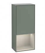 Шафка для ванної Villeroy & Boch Finion 41,8х93,6х27 см петлі зліва з підсвічуванням МДФ оливковий матовий лак/пісок матовий лак F540HHGM