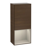 Шкафчик для ванной Villeroy & Boch Finion 41,8х93,6х27 см петли слева с подсветкой ДСП шпон грецкого ореха/песок матовый лак F540HHGN