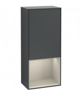 Шкафчик для ванной Villeroy & Boch Finion 41,8х93,6х27 см петли слева с подсветкой МДФ темно-синий матовый лак/песок матовый лак F540HHHG