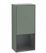 Шкафчик для ванной Villeroy & Boch Finion 41,8х93,6х27 см петли слева с подсветкой МДФ оливковый матовый лак/темно-синий матовый лак F540HGGM