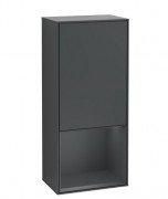 Шкафчик для ванной Villeroy & Boch Finion 41,8х93,6х27 см петли слева с подсветкой МДФ темно-синий матовый лак F540HGHG