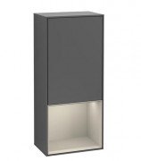 Шкафчик для ванной Villeroy & Boch Finion 41,8х93,6х27 см петли слева с подсветкой МДФ антрацит матовый лак/песок матовый лак F540HHGK