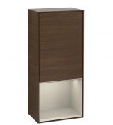 Шафка для ванної Villeroy & Boch Finion 41,8х93,6х27 см петлі зліва з підсвічуванням ДСП шпон волоського горіха/пісок матовий лак F540HHGN