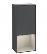 Шкафчик для ванной Villeroy & Boch Finion 41,8х93,6х27 см петли слева с подсветкой МДФ темно-синий матовый лак/песок матовый лак F540HHHG