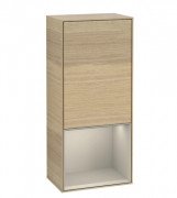Шкафчик для ванной Villeroy & Boch Finion 41,8х93,6х27 см петли слева с подсветкой ДСП шпон дуба/песок матовый лак F540HHPC