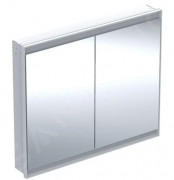 Дзеркальна шафка для ванної кімнати Geberit One 105x90x15 см зі світлодіодним підсвічуванням алюміній 505.804.00.1