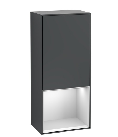 Шафка для ванної Villeroy & Boch Finion 41,8х93,6х27 см петлі зліва з підсвічуванням МДФ темно-синій матовий лак/білий матовий лак F540MTHG