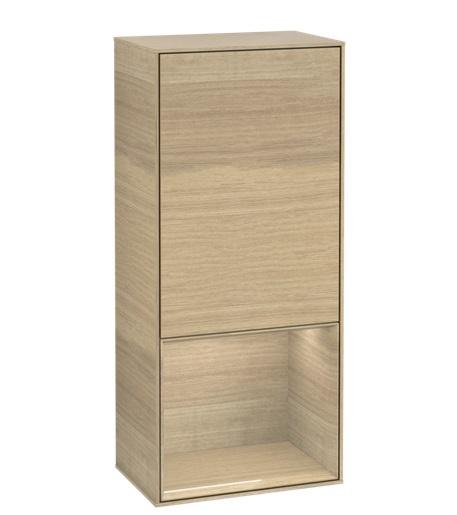 Шафка для ванної Villeroy & Boch Finion 41,8х93,6х27 см петлі зліва з підсвічуванням ДСП шпон дуба F540PCPC