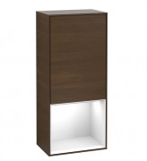 Шкафчик для ванной Villeroy & Boch Finion 41,8х93,6х27 см петли слева с подсветкой ДСП шпон грецкого ореха/глянцевый белый лак G540GFGN