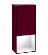 Шафка для ванної Villeroy & Boch Finion 41,8х93,6х27 см петлі зліва з підсвічуванням МДФ півонія матовий лак/глянцевий білий лак G540GFHB