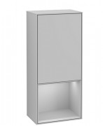 Шкафчик для ванной Villeroy & Boch Finion 41,8х93,6х27 см петли слева с подсветкой МДФ светло-серый матовый лак G540GJGJ