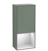 Шафка для ванної Villeroy & Boch Finion 41,8х93,6х27 см петлі зліва з підсвічуванням МДФ оливковий матовий лак/білий матовий лак F540MTGM