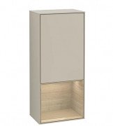 Шкафчик для ванной Villeroy & Boch Finion 41,8х93,6х27 см петли слева с подсветкой ДСП песок матовый лак/шпон дуба F540PCHH