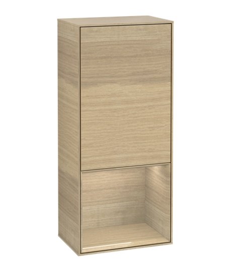 Шкафчик для ванной Villeroy & Boch Finion 41,8х93,6х27 см петли слева с подсветкой ДСП шпон дуба F540PCPC
