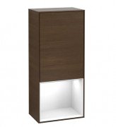 Шкафчик для ванной Villeroy & Boch Finion 41,8х93,6х27 см петли слева с подсветкой ДСП шпон грецкого ореха/глянцевый белый лак G540GFGN