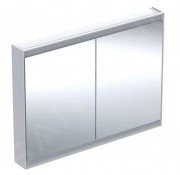 Зеркальный шкафчик для ванной комнаты Geberit One 120x90x15 см со светодиодной подсветкой алюминий 505.815.00.1