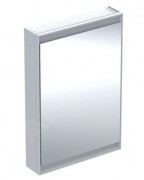 Зеркальный шкафчик для ванной комнаты Geberit One 60x90x15 см петли справа со светодиодной подсветкой алюминий белый 505.811.00.2