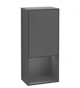 Шкафчик для ванной Villeroy & Boch Finion 41,8х93,6х27 см петли слева с подсветкой МДФ антрацит матовый лак G540GKGK