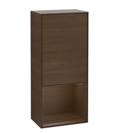 Шкафчик для ванной Villeroy & Boch Finion 41,8х93,6х27 см петли слева с подсветкой ДСП шпон грецкого ореха G540GNGN