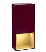 Шкафчик для ванной Villeroy & Boch Finion 41,8х93,6х27 см петли слева с подсветкой МДФ пион матовый лак/золотой матовый лак G540HFHB