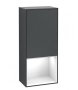 Шкафчик для ванной Villeroy & Boch Finion 41,8х93,6х27 см петли слева с подсветкой МДФ темно-синий матовый лак/глянцевый белый лак G540GFHG