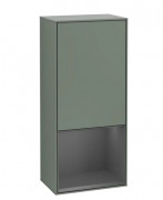 Шкафчик для ванной Villeroy & Boch Finion 41,8х93,6х27 см петли слева с подсветкой МДФ оливковый матовый лак/антрацит матовый лак G540GKGM