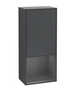 Шкафчик для ванной Villeroy & Boch Finion 41,8х93,6х27 см петли слева с подсветкой МДФ темно-синий матовый лак/антрацит матовый лак G540GKHG