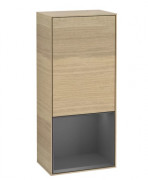 Шкафчик для ванной Villeroy & Boch Finion 41,8х93,6х27 см петли слева с подсветкой ДСП шпон дуба/антрацит матовый лак G540GKPC