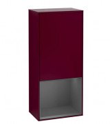 Шкафчик для ванной Villeroy & Boch Finion 41,8х93,6х27 см петли слева с подсветкой МДФ пион матовый лак/антрацит матовый лак G540GKHB