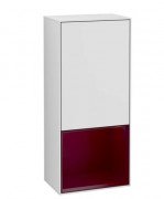 Шкафчик для ванной Villeroy & Boch Finion 41,8х93,6х27 см петли слева с подсветкой МДФ белый матовый лак/пион матовый лак G540HBMT