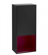 Шкафчик для ванной Villeroy & Boch Finion 41,8х93,6х27 см петли слева с подсветкой МДФ черный матовый лак/пион матовый лак G540HBPD