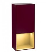 Шкафчик для ванной Villeroy & Boch Finion 41,8х93,6х27 см петли слева с подсветкой МДФ пион матовый лак/золотой матовый лак G540HFHB