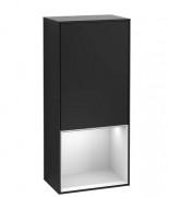 Шафка для ванної Villeroy & Boch Finion 41,8х93,6х27 см петлі зліва з підсвічуванням МДФ чорний матовий лак/білий матовий лак G540MTPD