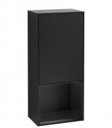 Шкафчик для ванной Villeroy & Boch Finion 41,8х93,6х27 см петли слева с подсветкой МДФ черный матовый лак G540PDPD