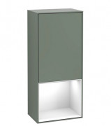 Шафка для ванної Villeroy & Boch Finion 41,8х93,6х27 см петлі зліва з підсвічуванням МДФ оливковий матовий лак/глянсовий білий лак G540GFGM