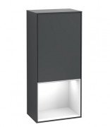 Шкафчик для ванной Villeroy & Boch Finion 41,8х93,6х27 см петли слева с подсветкой МДФ темно-синий матовый лак/глянцевый белый лак G540GFHG