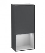 Шкафчик для ванной Villeroy & Boch Finion 41,8х93,6х27 см петли слева с подсветкой МДФ темно-синий матовый лак/светло-серый матовый лак G540GJHG